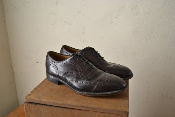 SALE Vintage Johnston and Murphy Wingtip Burgundy Cordovan Mens Shoes ...
