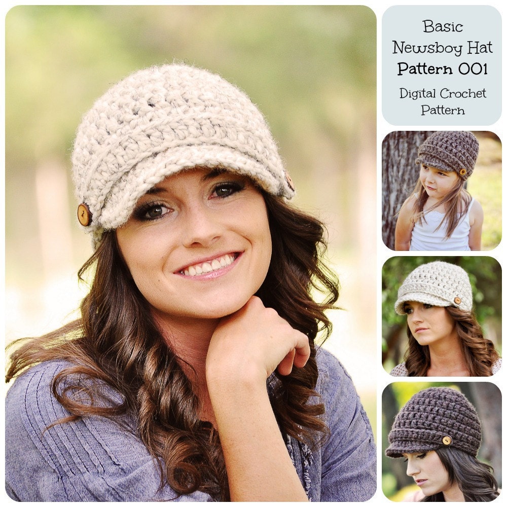 Crochet Pattern / Basic Newsboy Hat Pattern by SimplyMadeByErin