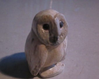 OWL totem, snow owl baby...Notsuke...copy of an antique...so not-netsuke...