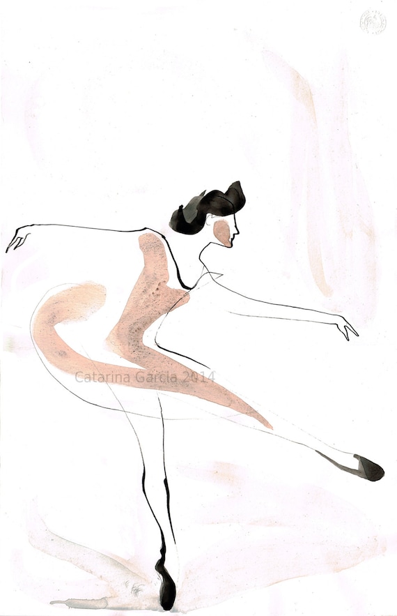 Items similar to Dance Drawing Series Ballet Print on Etsy