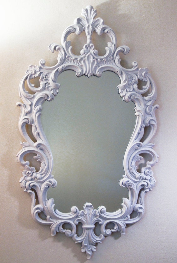 French Country Mirror White Wall Mirror Large Vintage