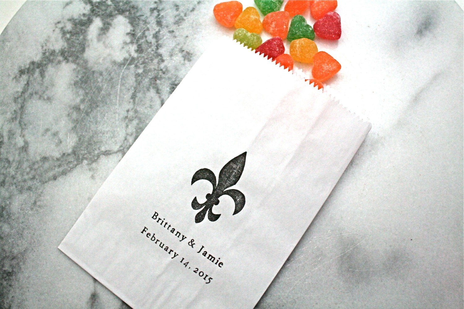 Personalized candy buffet bags 50 wedding favor bags candy