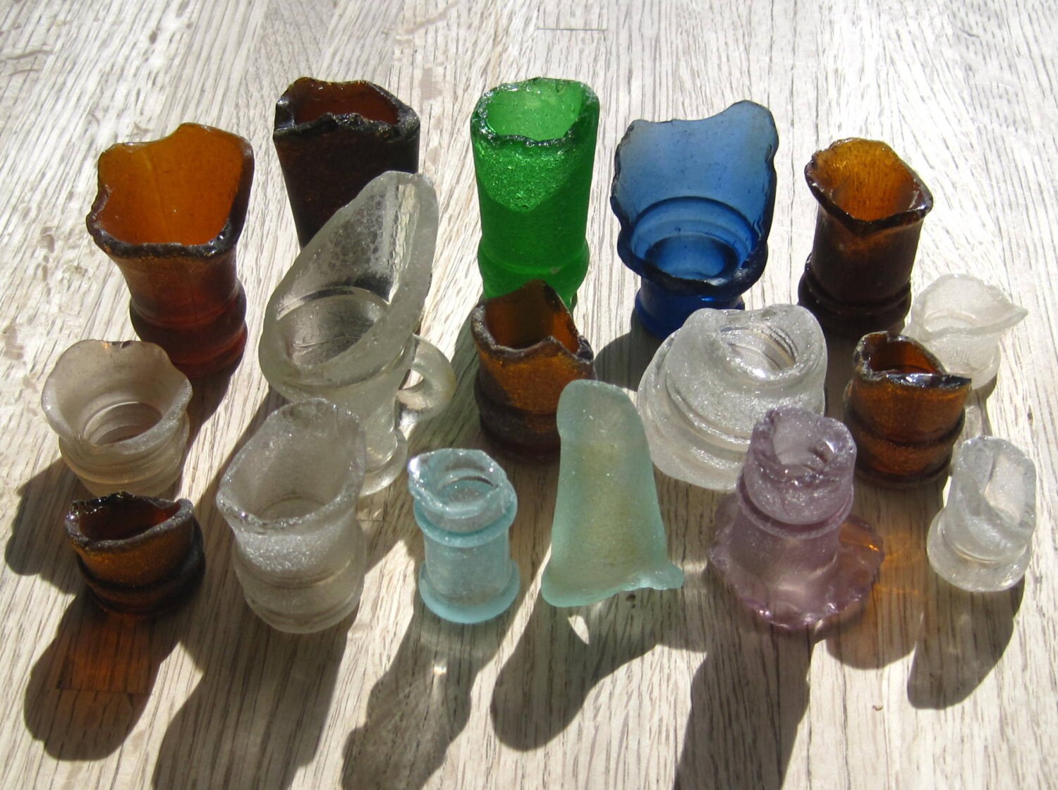 Sea Glass Bottle Necks Upcycled Ecofriendly Supplies