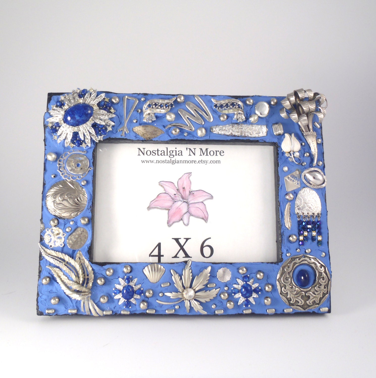 Jeweled Photo Frame Decorative Picture Frame 4x6 by Nostalgianmore