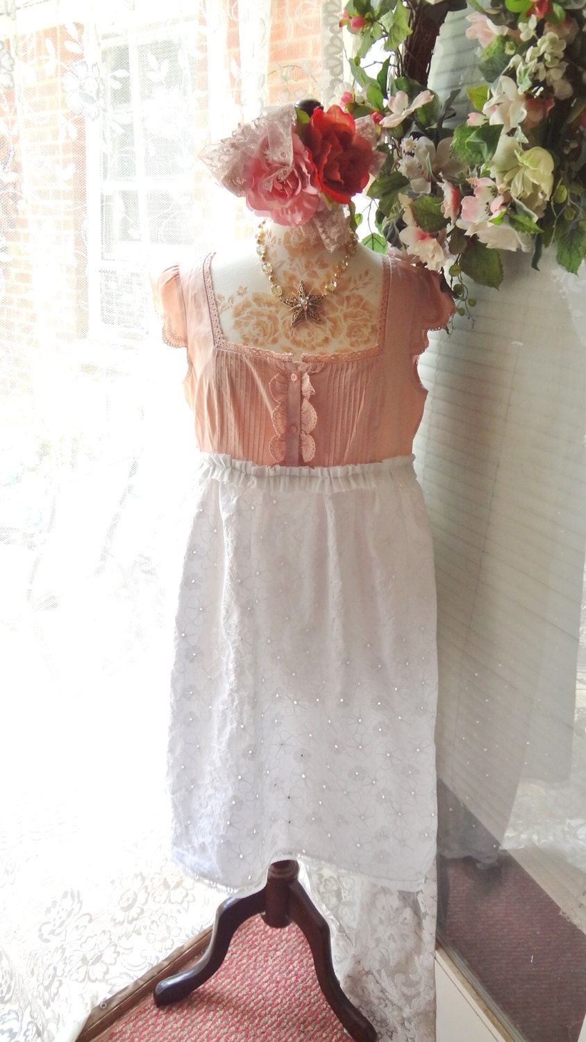  SALE  Country  Girl Dress  Shabby Chic  Dress  Altered Couture