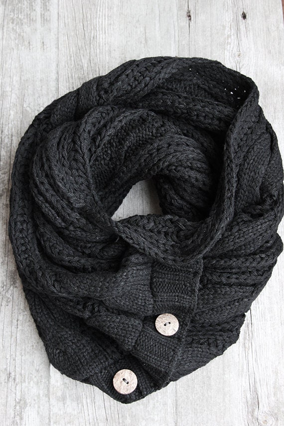 The Perfect Scarf™ Black Scarf Man Scarf by TheUpNorthMarket
