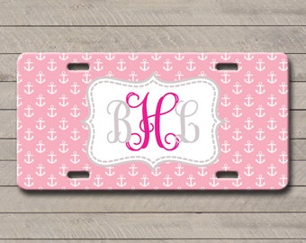 Monogrammed License Plate, Personalized Car Tags