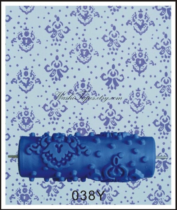 Patterned paint roller wall painting roller rubber stamp