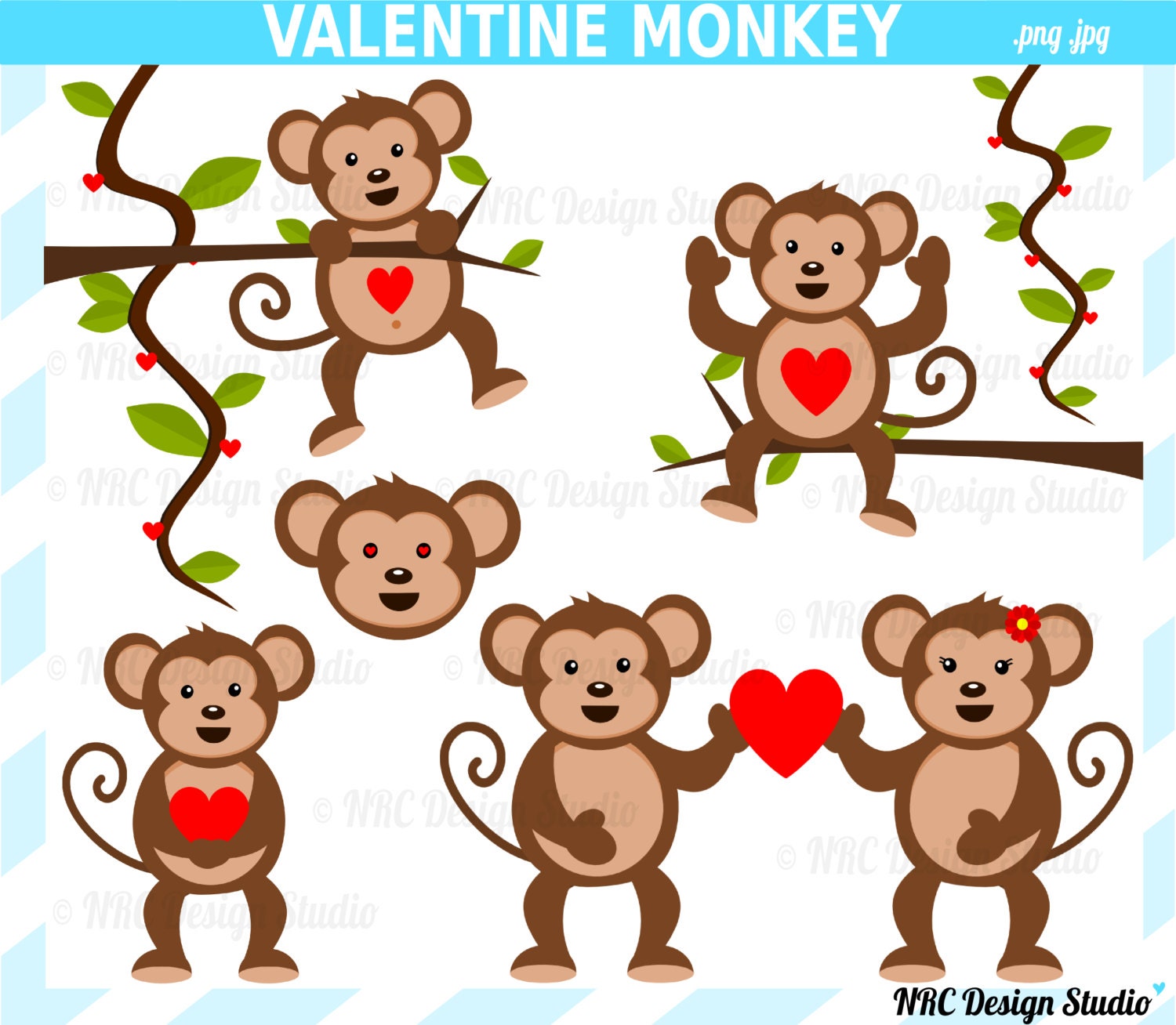 valentine monkey clipart - photo #4