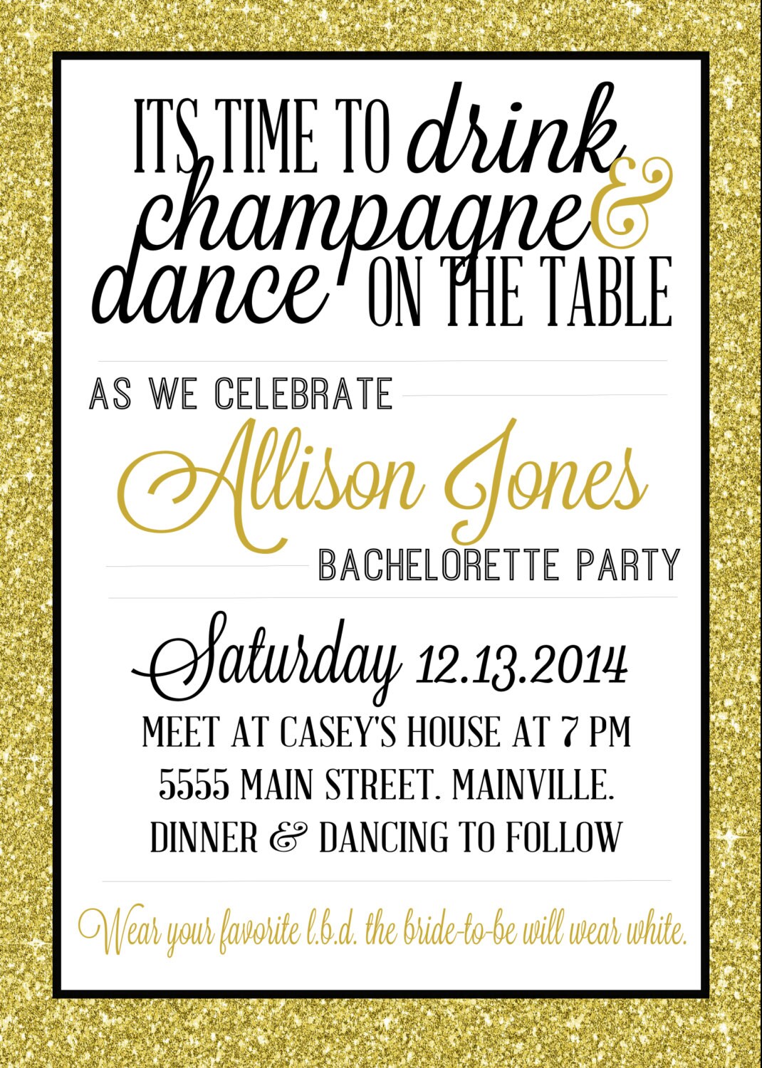 Bachelorette party invitation digital file by PaperLaneDesign