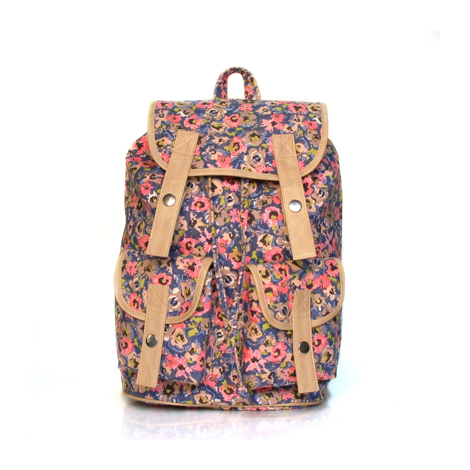 Multi Floral Backpack by ShaunDesign on Etsy