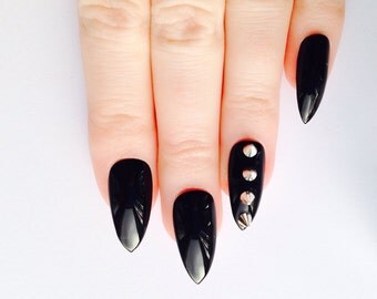 Silver Spike Stiletto nails, Nail designs, Nail art, Nails, Stiletto ...