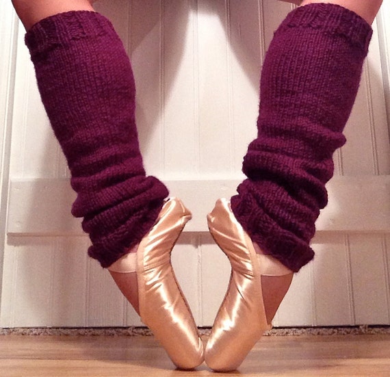 Items similar to Ballet Legwarmers // Knitted Leg Warmers // Purple