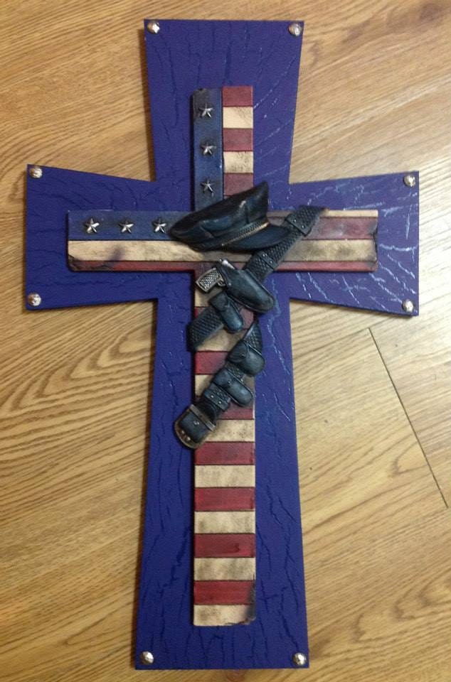 Police Themed Cross