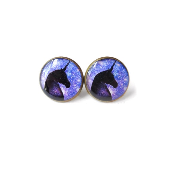 galaxy unicorn stud earrings pastel soft by galaxy unicorn stud earrings pastel soft by