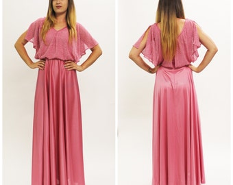 Vintage 70's Crochet Maxi Dress