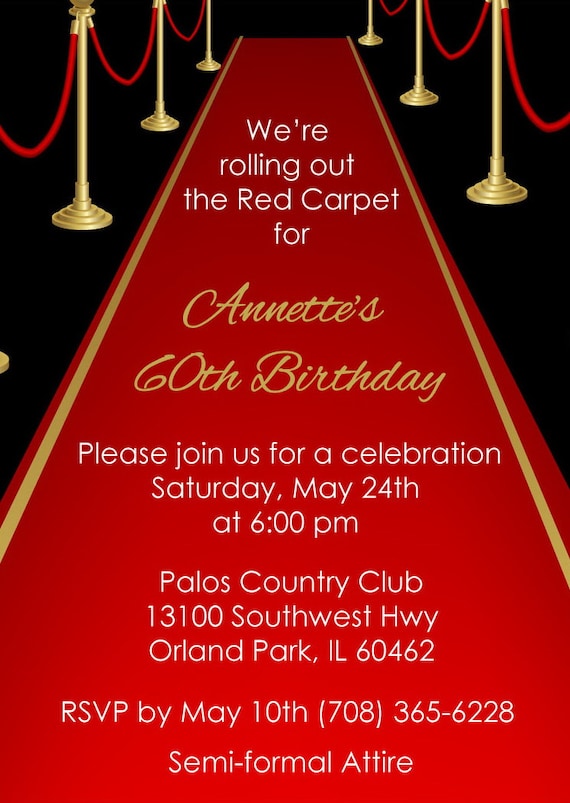 Blank Red Carpet Invitations 4