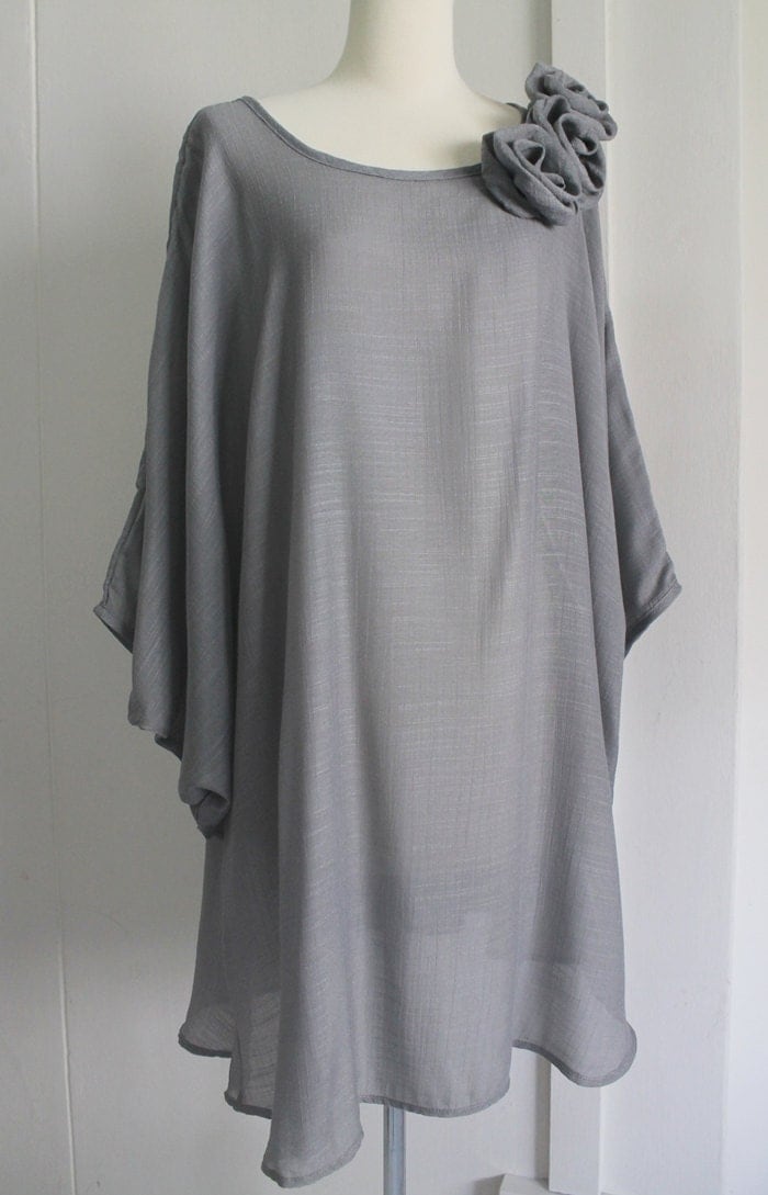 Xmas Party Gray Shirt Plus Size 1X 2X 3X Lightweight Top