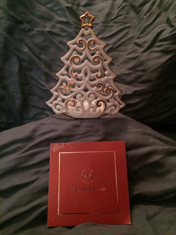 Lenox christmas tree tea light candle holder by JayJayStREASURES