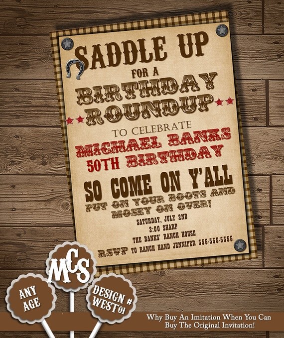 Western Party Invitations For Adults 3