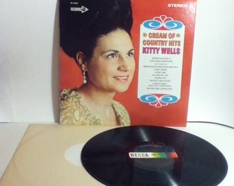 Kitty Wells Cream Of Country Hits Vintage Vinyl Record Album LP 1968 Decca Records DL 75067