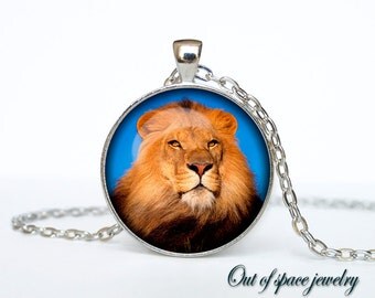 Lion pendant Lion necklace Lion jewelry nature necklace