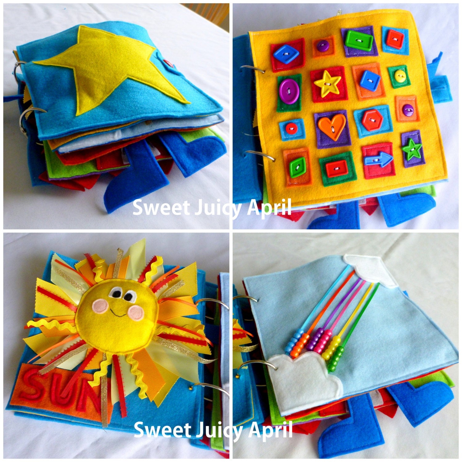 READY-MADE Felt Quiet Activity Book for Babies Toddlers and