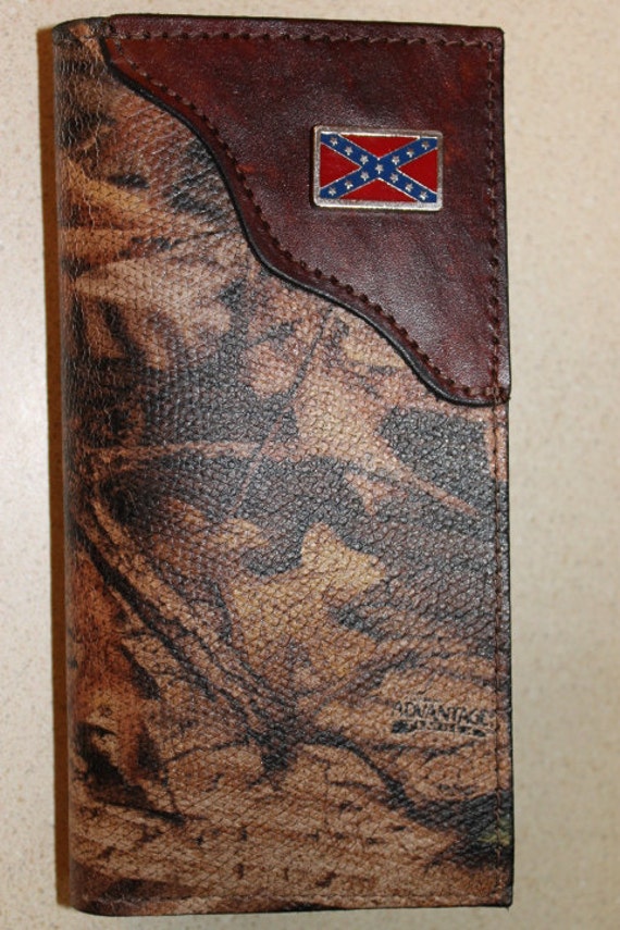 Roper Checkbook Wallet Camo Leather with by