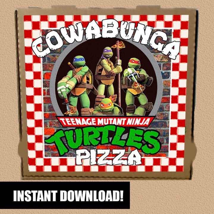 Teenage Mutant Ninja Turtles Pizza Box by PixelPerfectInvites