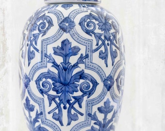 Blue and white ginger jar photograph - Fine art photography print