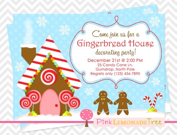 Gingerbread House Party Invitations 4