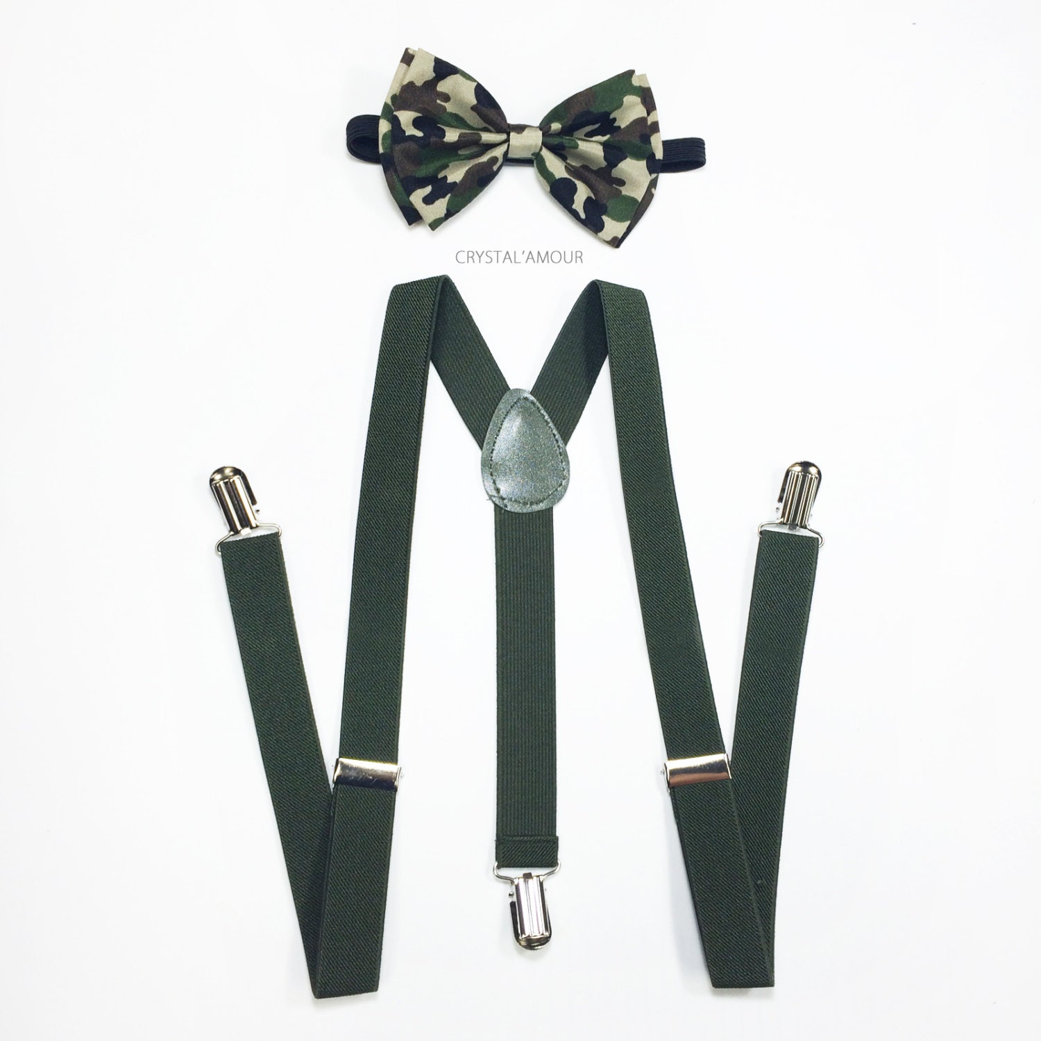 army green suspenders men's suspenders and bowtie boys