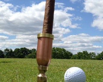 Great Golf Gift for men. A heavy duty Cigar Holder.The Cigart keeps the cigar off grass.Golf gift for dad, groomsmen gift for men he'll love