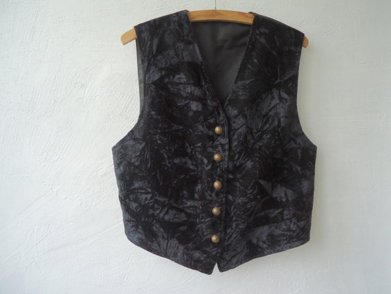 Black Velvet Gorgeous Vest Womens Formal by VintageAgency on Etsy