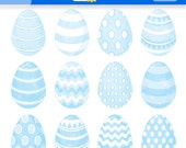 Easter Eggs Clipart. Easter Clip Art for Instant Download. Pale Blue Easter Egg Clip Art. Baby Blue Easter Egg Clipart. Spring Clipart