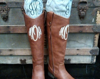 Monogrammed Boot Socks