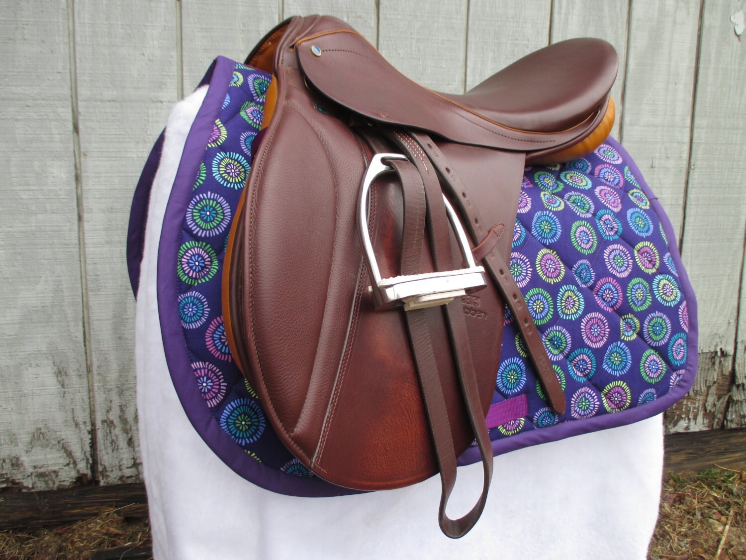 English AllPurpose Saddle Pad Purple by ChestnutMareCrafts