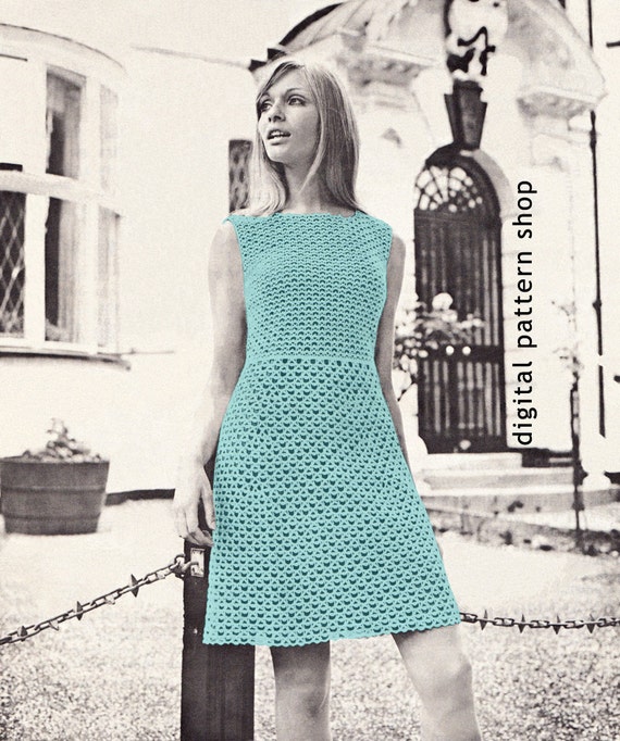 dress ladies crochet pattern Lace Pattern Crochet Dress Womens Crochet Pattern Vintage Dress