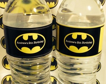 Batman Party PRINTABLE Water Labels by Love this Moment Party!