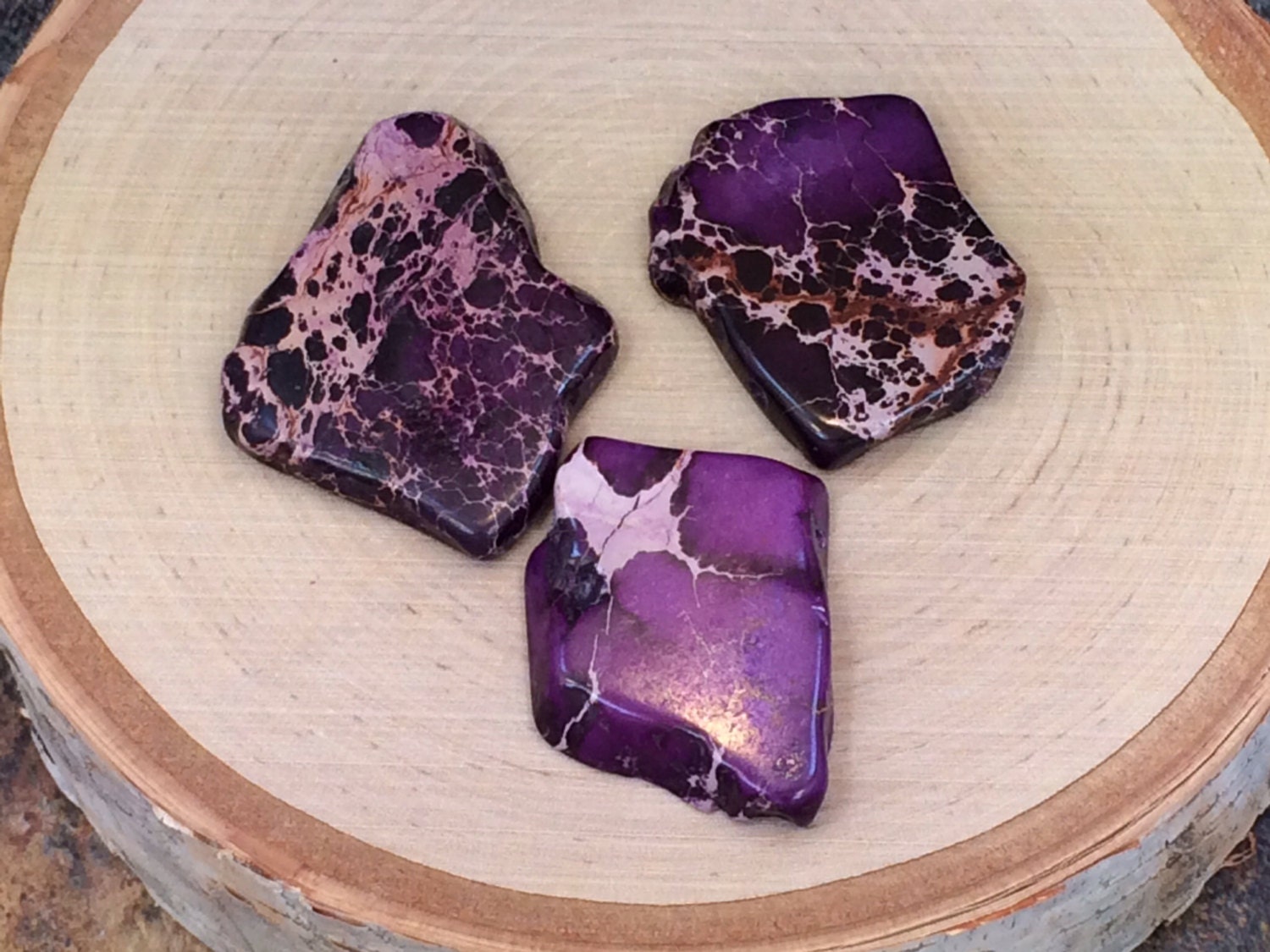 Purple Jasper Beads Purple Variscite Jasper Beads Gemstone