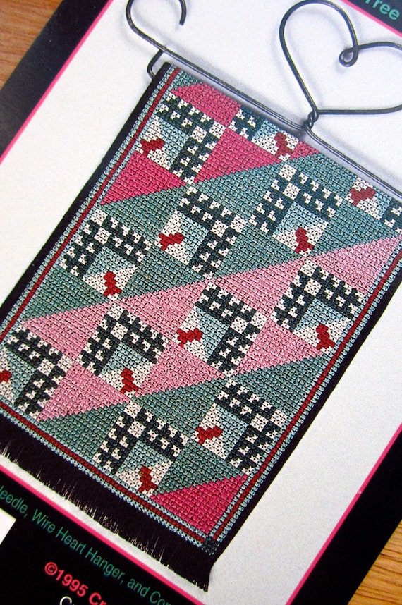 Pine Tree Amish Quilt Counted Cross Stitch Pattern Chart by