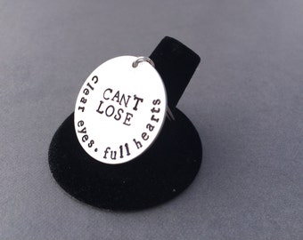 Clear Eyes Full Hearts Cant Lose Friday Night Lights Keychain Hand Stamped Aluminum Keychain