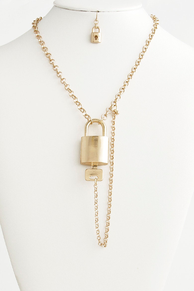 Lock And Key Necklace double sided lock necklace key necklaces