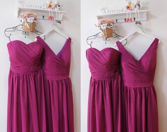Mismatch Bridesmaid Dress,Long Chiffon Sweetheart Party Dress,Simple Plus Size Bridesmaid Dress,Dress for Bridesmaid,Bridesmaid Dresses