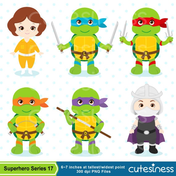 baby ninja turtle outlined