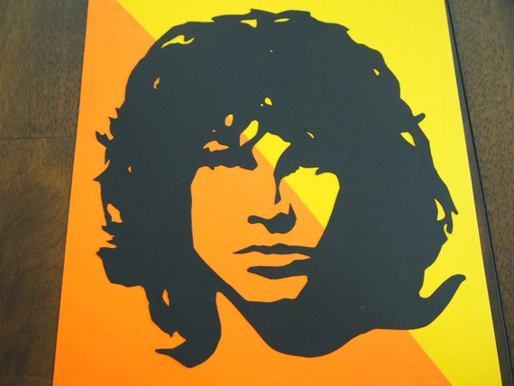 Jim Morrison Cardstock Silhouette