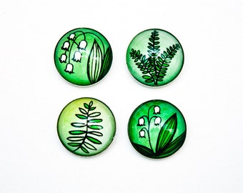 lily of the valley glass fridge magnet botanical art magnet lily valley plant magnet lilly, botanical gifts for mom, mom stocking stuffer 15
