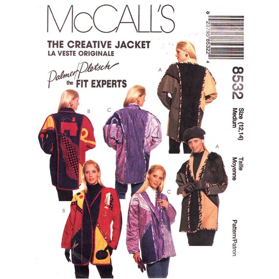 dress shawl pattern collar Collar Jacket Jacket 8532 Kimono Pattern Coat McCalls Womens Shawl