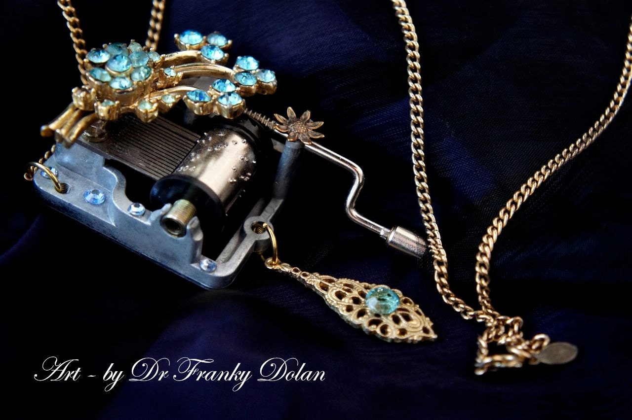 Musical Pendant Music Box Necklace by Fae Factory Fantasy
