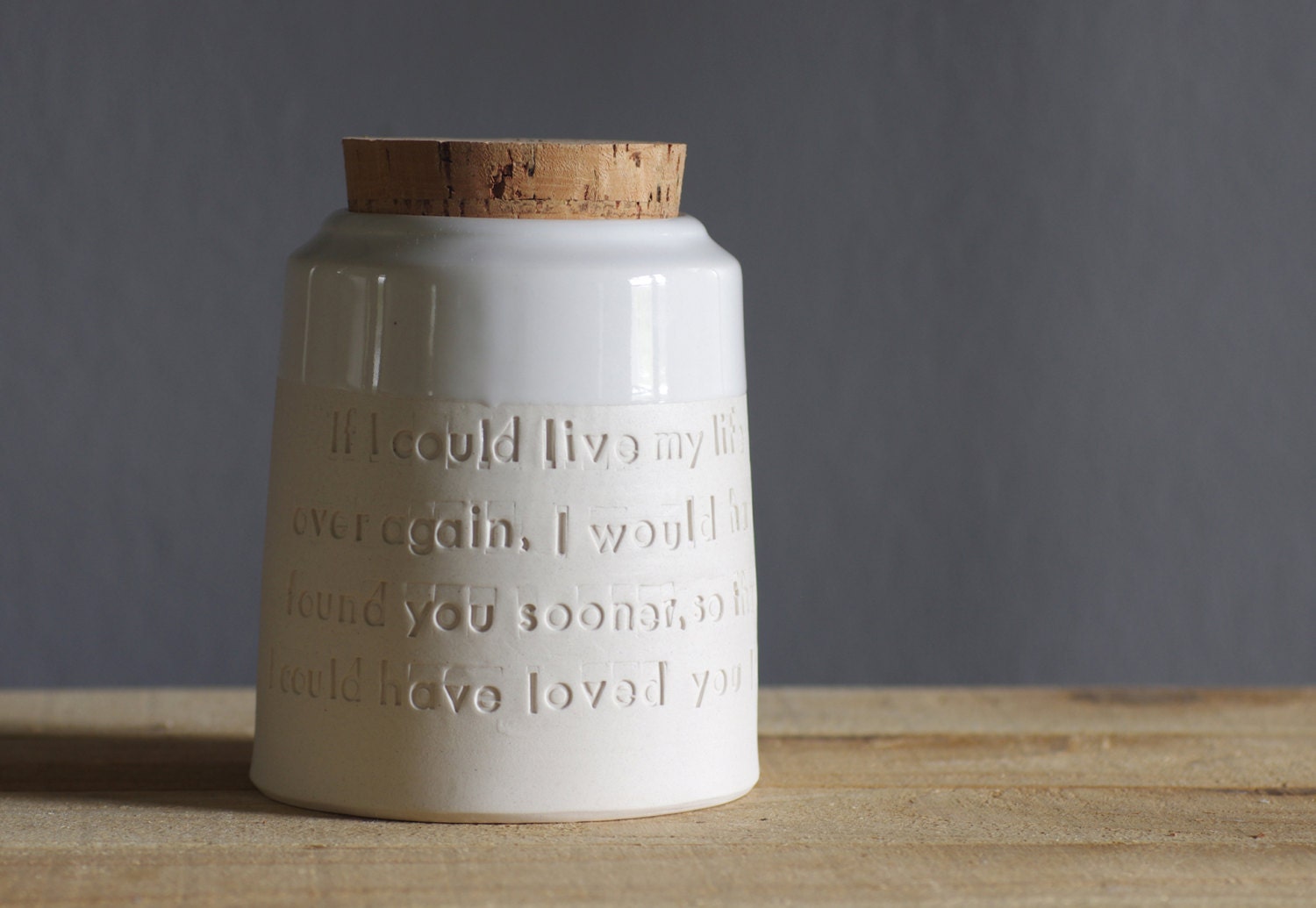 Custom urn with quote for ashes or cremains. Customize name